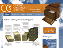 Tablet Screenshot of chicagocremationsupplies.com